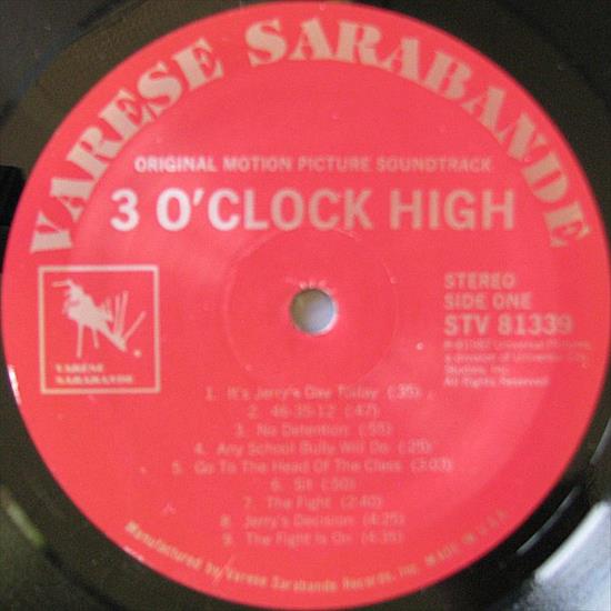1987, Three OClock High Original Motion Picture Soundtrack  Soundtruck - side 1.jpg